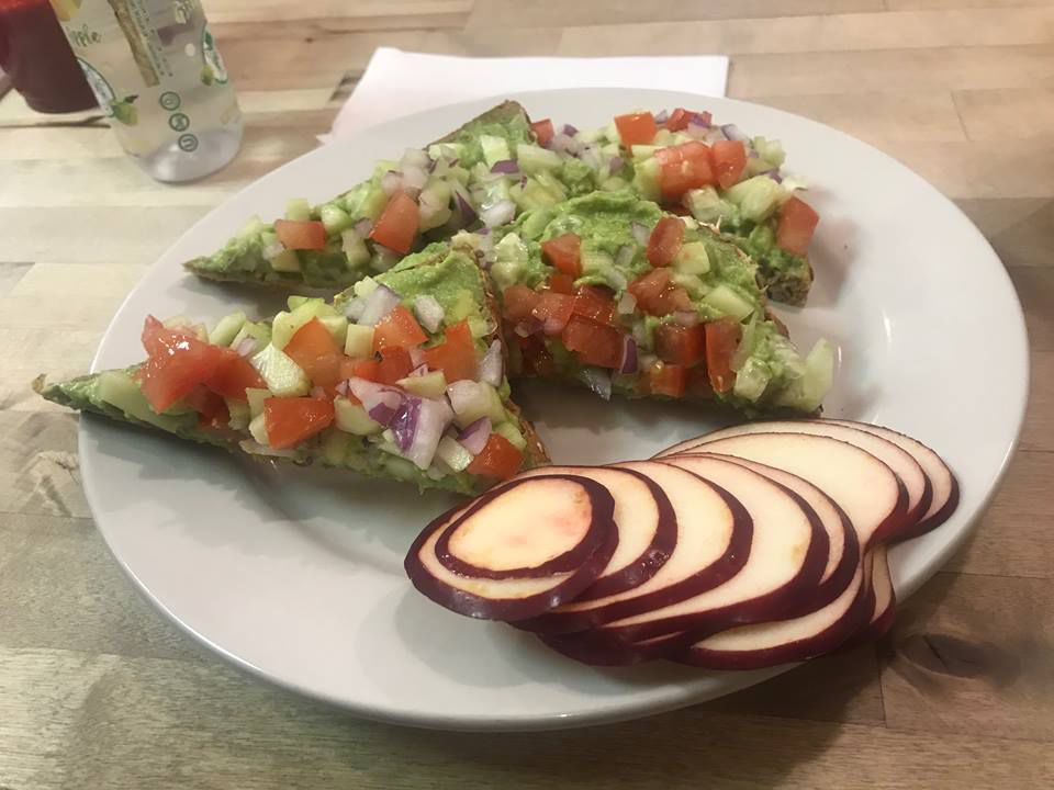 Avocado toast at Vibrations a nutritious treat